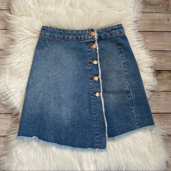 Zara Dresses & Skirts - Zara Button Denim Skirt